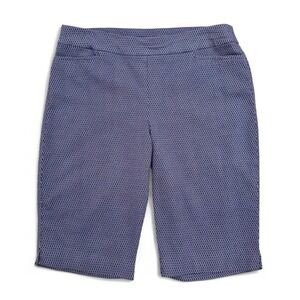 Chicos Dress Shorts Womens 14 / 2.5 Blue Stretch Pull On Bermuda